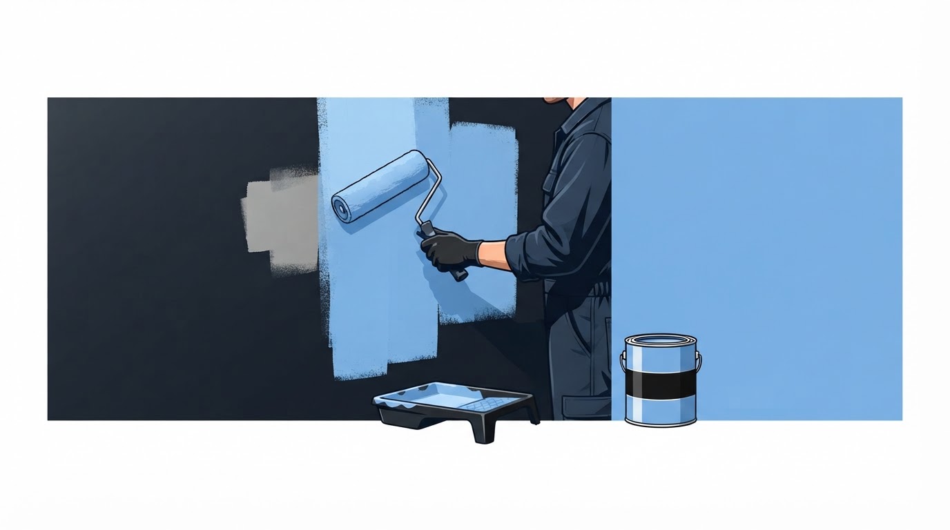 Cómo aplicar las capas de pintura clara sobre una pared oscura