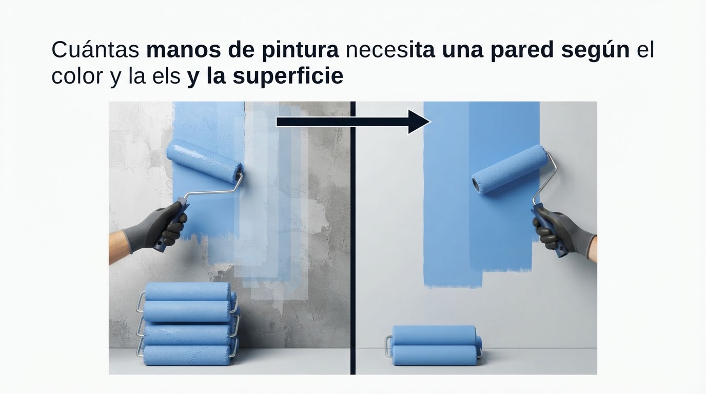 Tipo de pintura y acabado: cómo cambian las manos necesarias