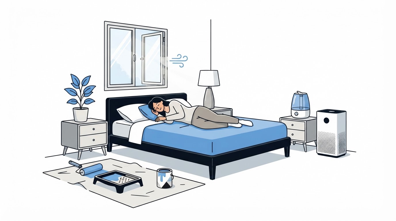 Ejemplo práctico: renovar un dormitorio sin comprometer el aire interior